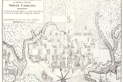 Map: Map of Edenton Chowan County North Carolina 1769
