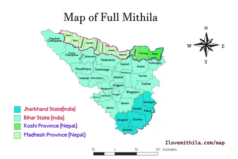Map: Map of Full Mithila
