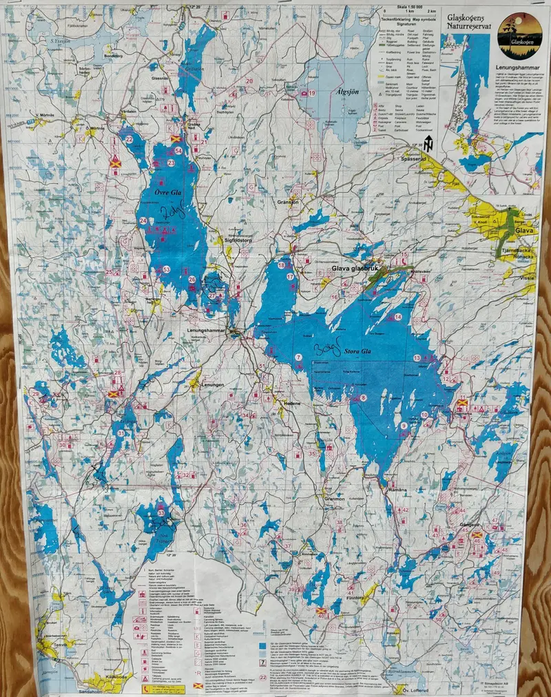Map: Map of Glaskogen Nature Reserve