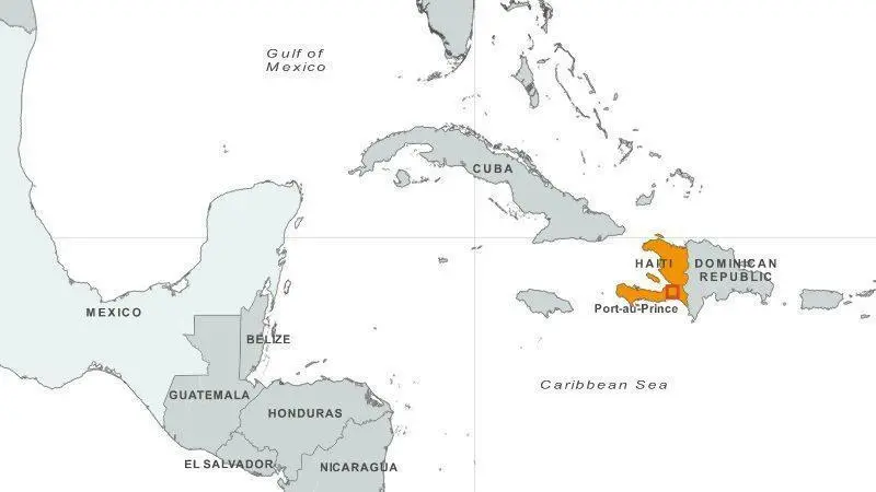 Map: Map of Haiti and the Neighboring Countries