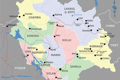 Map: Map of Himachal Pradesh