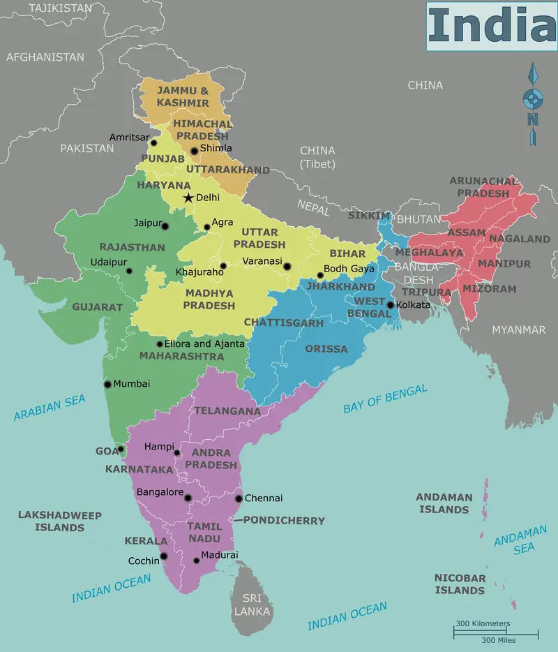 Map: Map of India