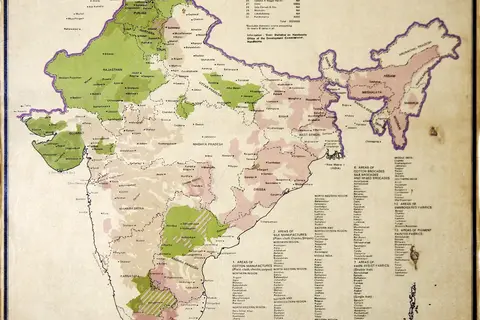 Map: Map of Indian Handlooms 1985 Crafts Museum New Delhi India