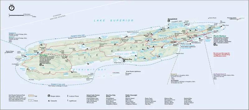 Map: Map of Isle Royale National Park