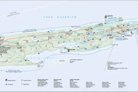 Map: Map of Isle Royale National Park