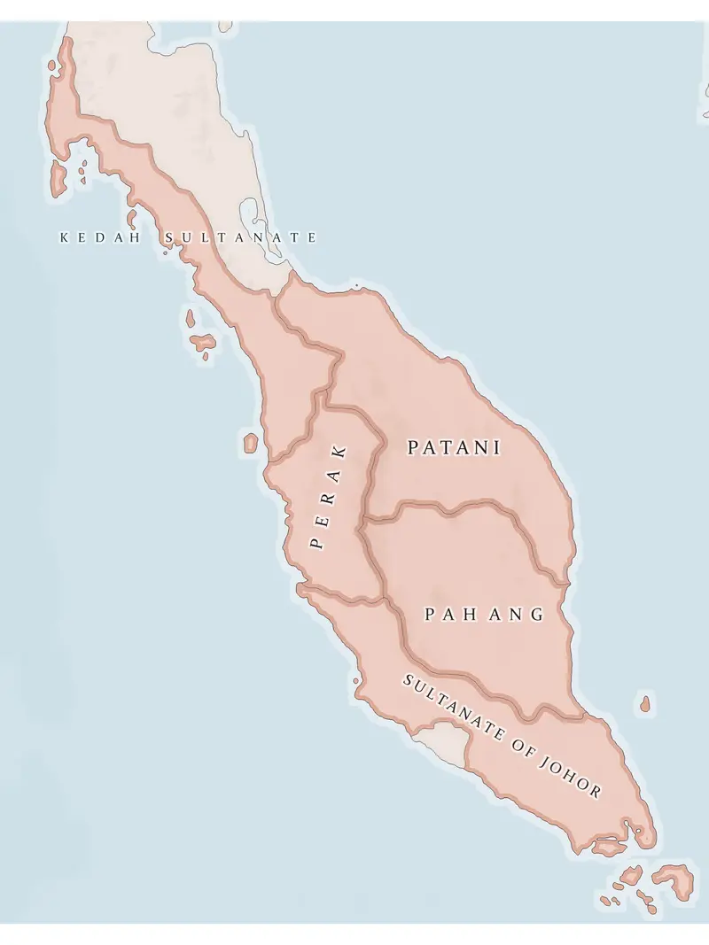 Map: Map of Malay Peninsula 15301730
