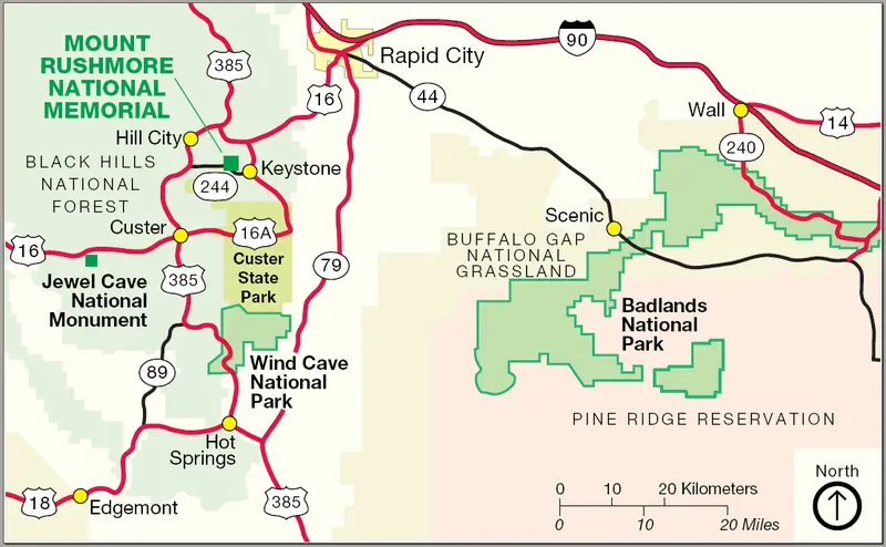 Map: Map of Mount Rushmore