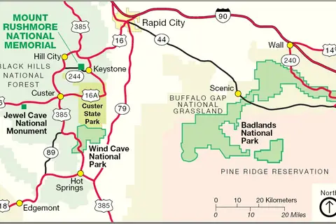 Map: Map of Mount Rushmore