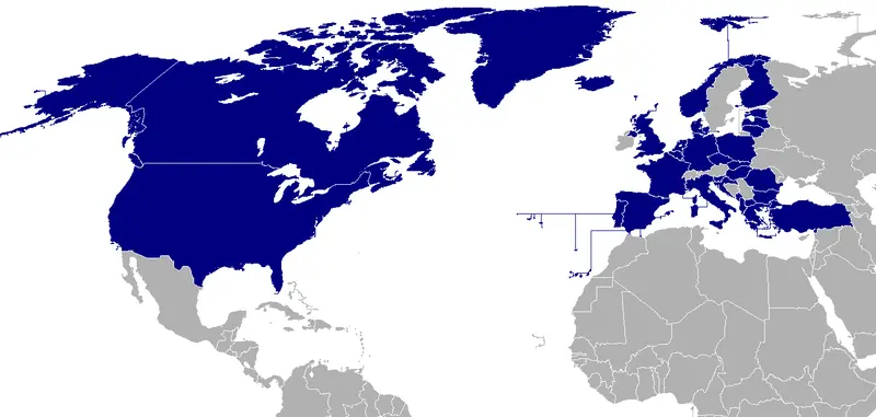 Map: Map of Nato Countries