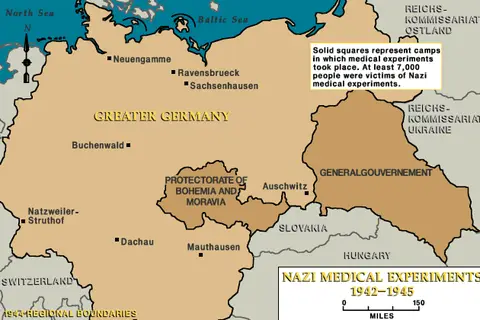 Map: Map of Nazi Medical Experimentation Locations