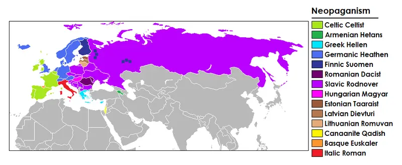 Map: Map of Neopaganism