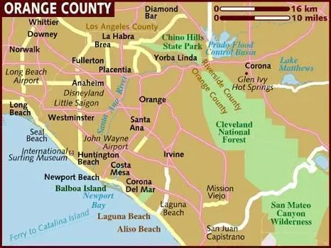 Map: Map of Orangecountybeaches