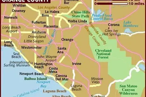 Map: Map of Orangecountybeaches