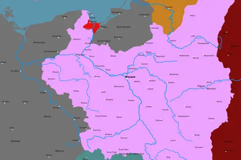 Map: Map of Poland August 1939