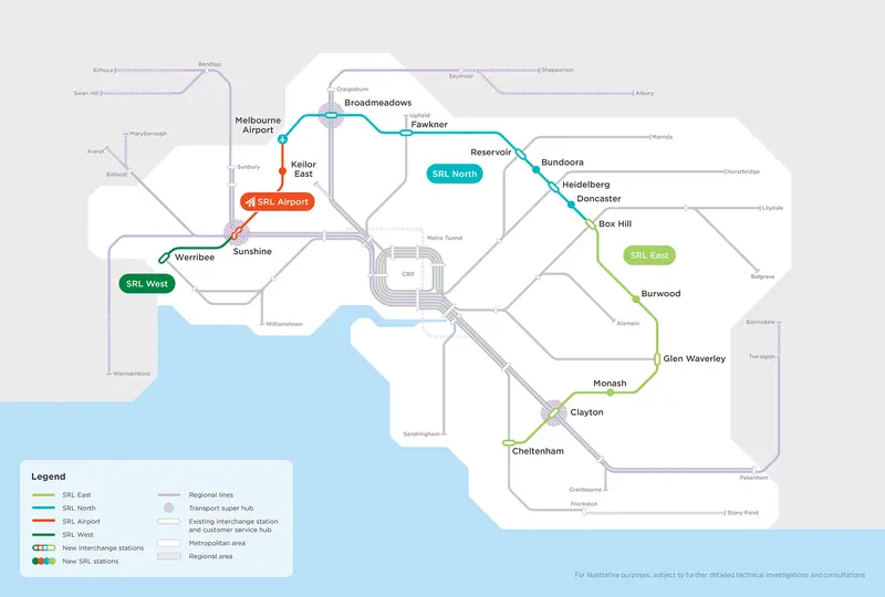 Map: Map of Proposed Suburban Rail Loop