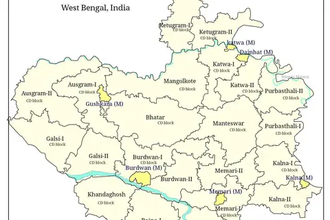 Map: Map of Purba Bardhaman District
