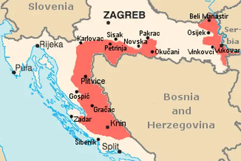 Map: Map of Republika Srpska Krajina