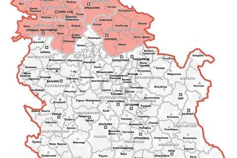 Map: Map of Serbia Vojvodina