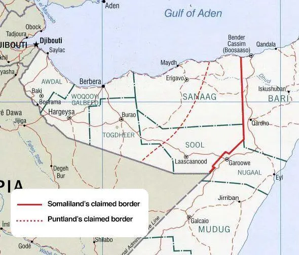 Map: Map of Somaliland Border Claims