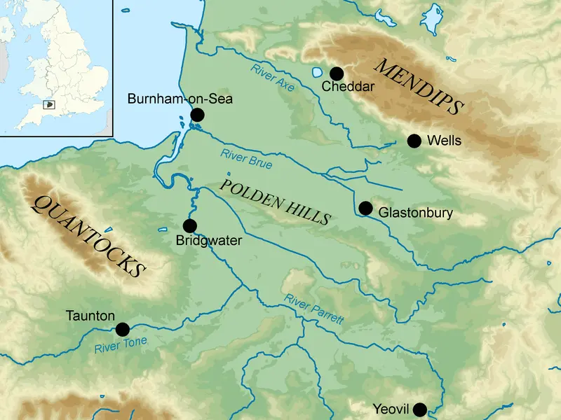 Map: Map of Somerset Levels