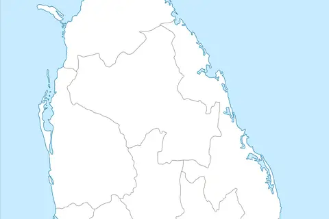 Map: Map of Sri Lanka Provinces