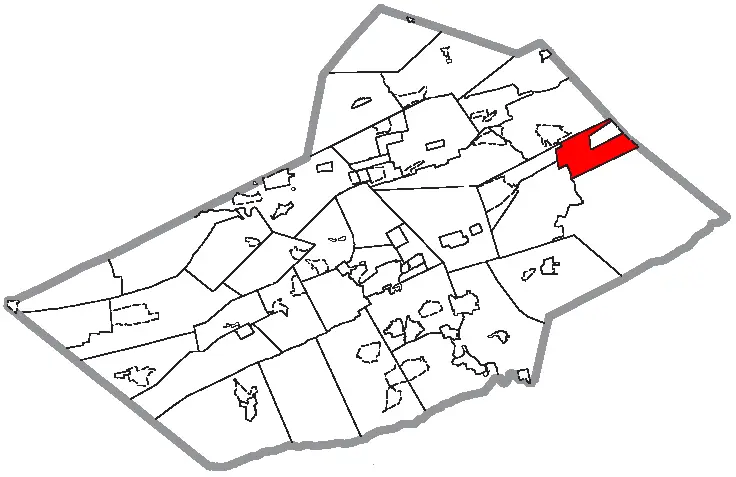 Map: Map of Tamaqua Schuylkill County Pennsylvania Highlighted