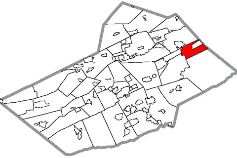 Map: Map of Tamaqua Schuylkill County Pennsylvania Highlighted
