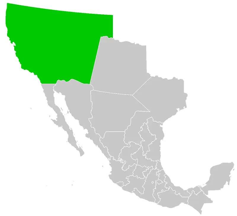 Map: Map of Territorio de Alta California