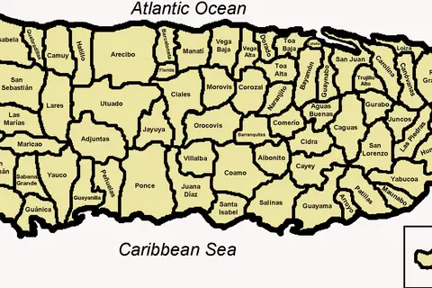 Map: Map of the 78 Municipalities of Puerto Rico