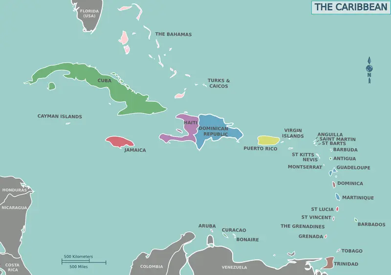 Map: Map of the Caribbean