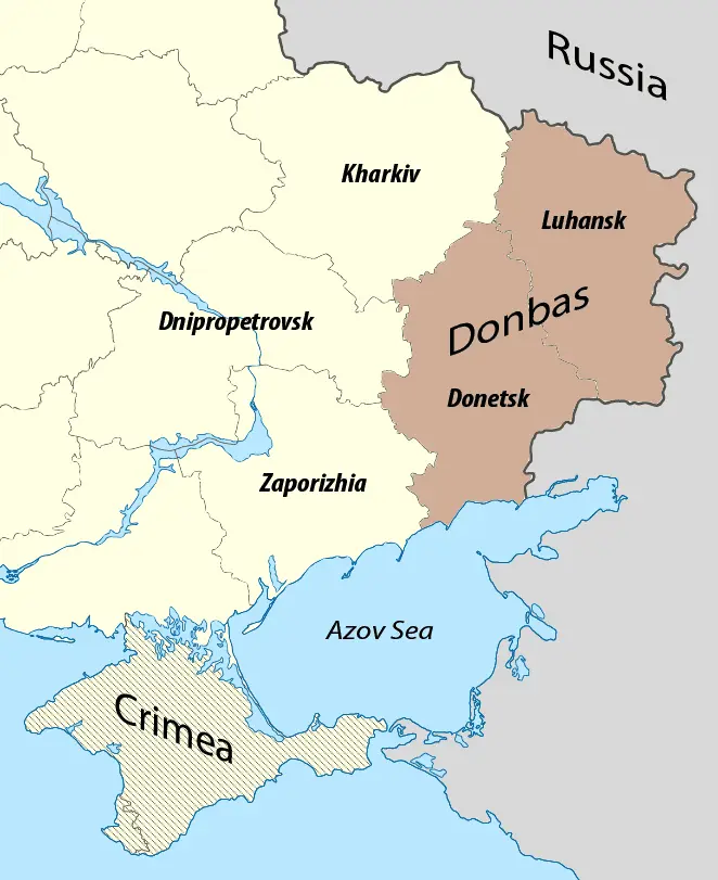 Map: Map of the Donbass
