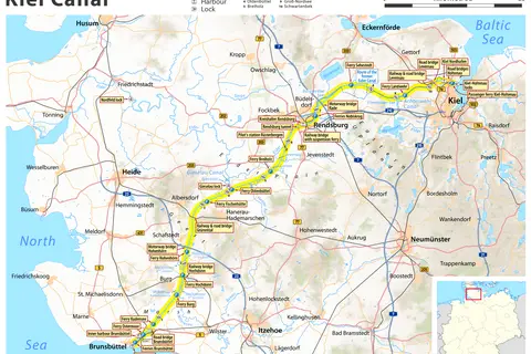 Map: Map of the Kiel Canal