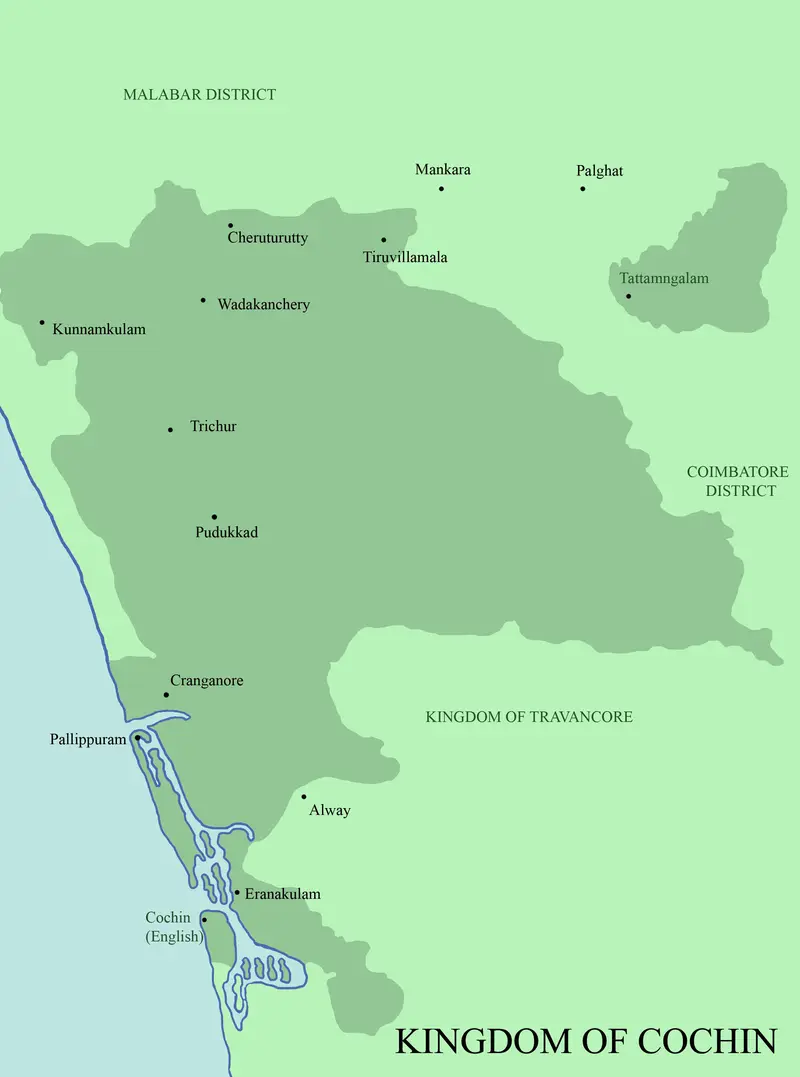 Map: Map of the Kingdom of Cochin