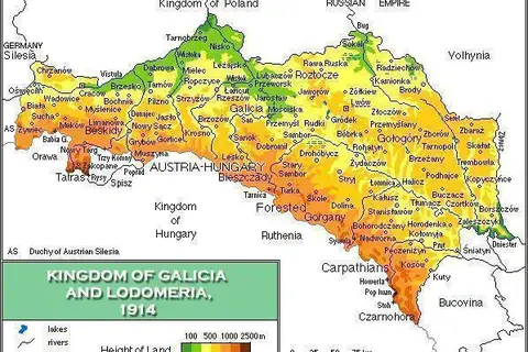 Map: Map of the Kingdom of Galicia 1914