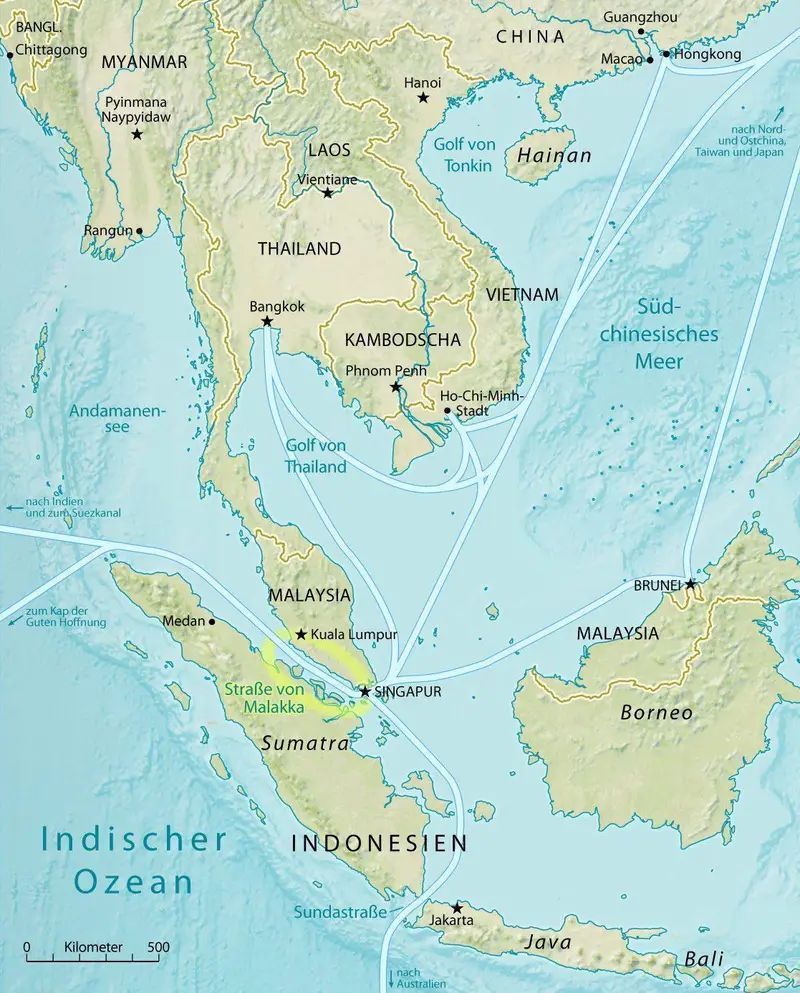 Map: Map of the Strait of Malaccade