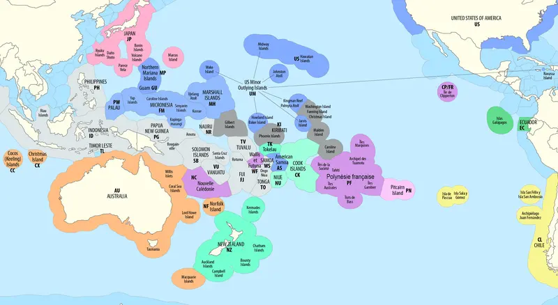 Map: Map of the Territorial Waters of the Pacific Ocean