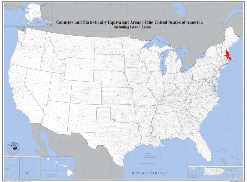 Map: Map of the Usa Highlighting Greater Boston