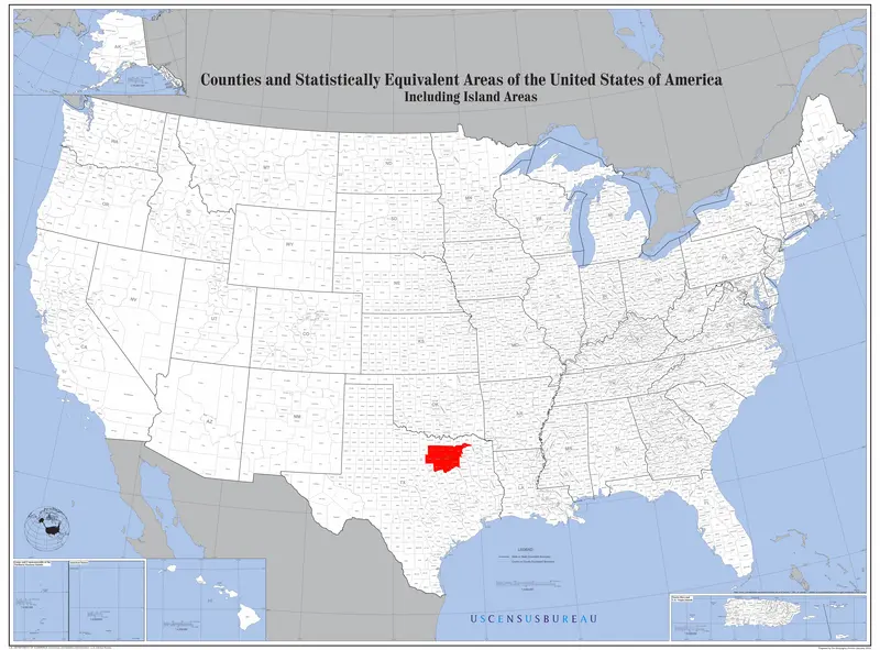 Map: Map of the Usa Highlighting the Dallasfort Worth Metroplex