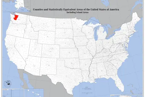 Map: Map of the Usa Highlighting the Seattle Metropolitan Area