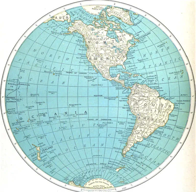 Map: Map of the Western Hemisphere