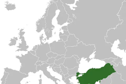 Map: Map of Turkey and Europe