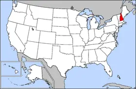 Map: Map of Usa Highlighting New Hampshire