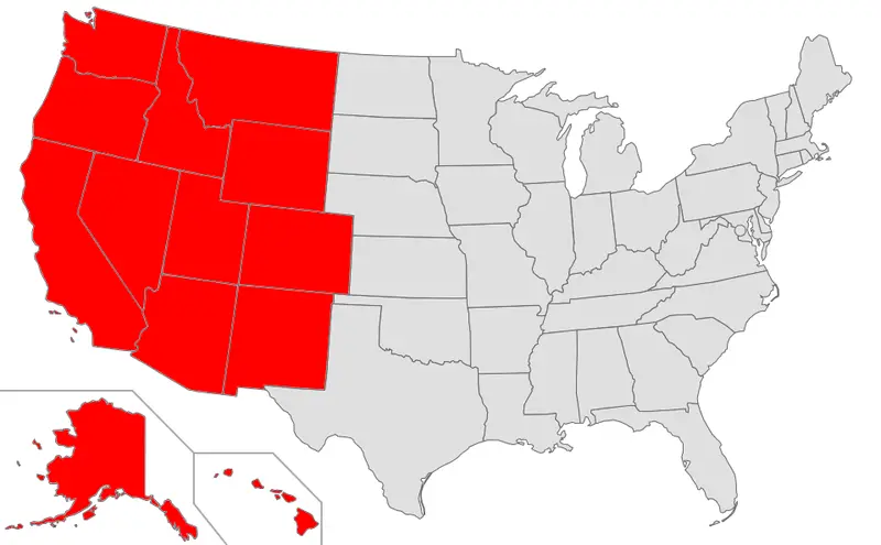 Map: Map of Usa Highlighting West