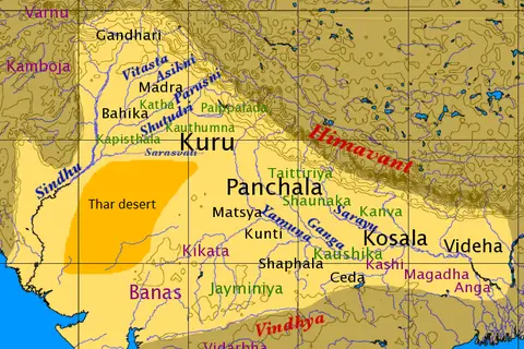 Map: Map of Vedic India