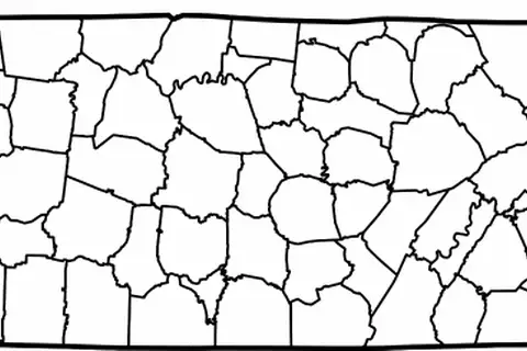 Map: Map of West Tennessee Counties