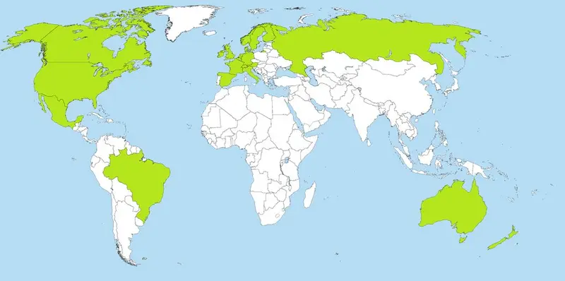 Map: Map of where the Xbox One will work.