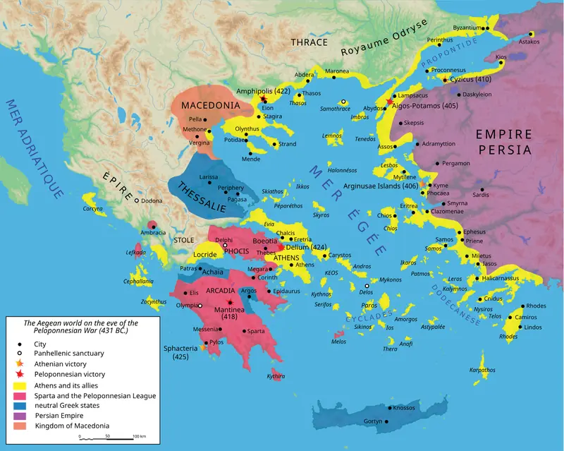 Map: Map of the Peloponnesian War, 431 BC