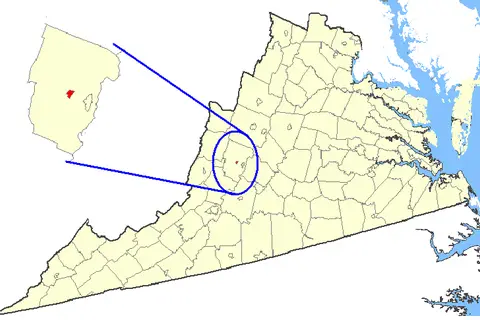 Map: Map Showing Lexington City Virginia