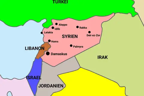 Map: Map Syria and Middle East
