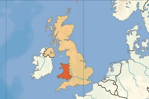 Map: Map Wales Location Uk
